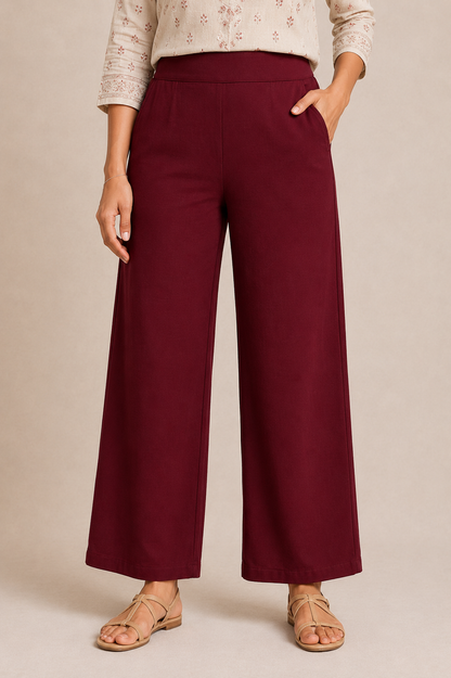 The Easy Pant in Maroon
