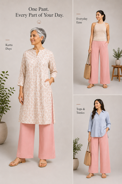 The Easy Pant in Blush Pink