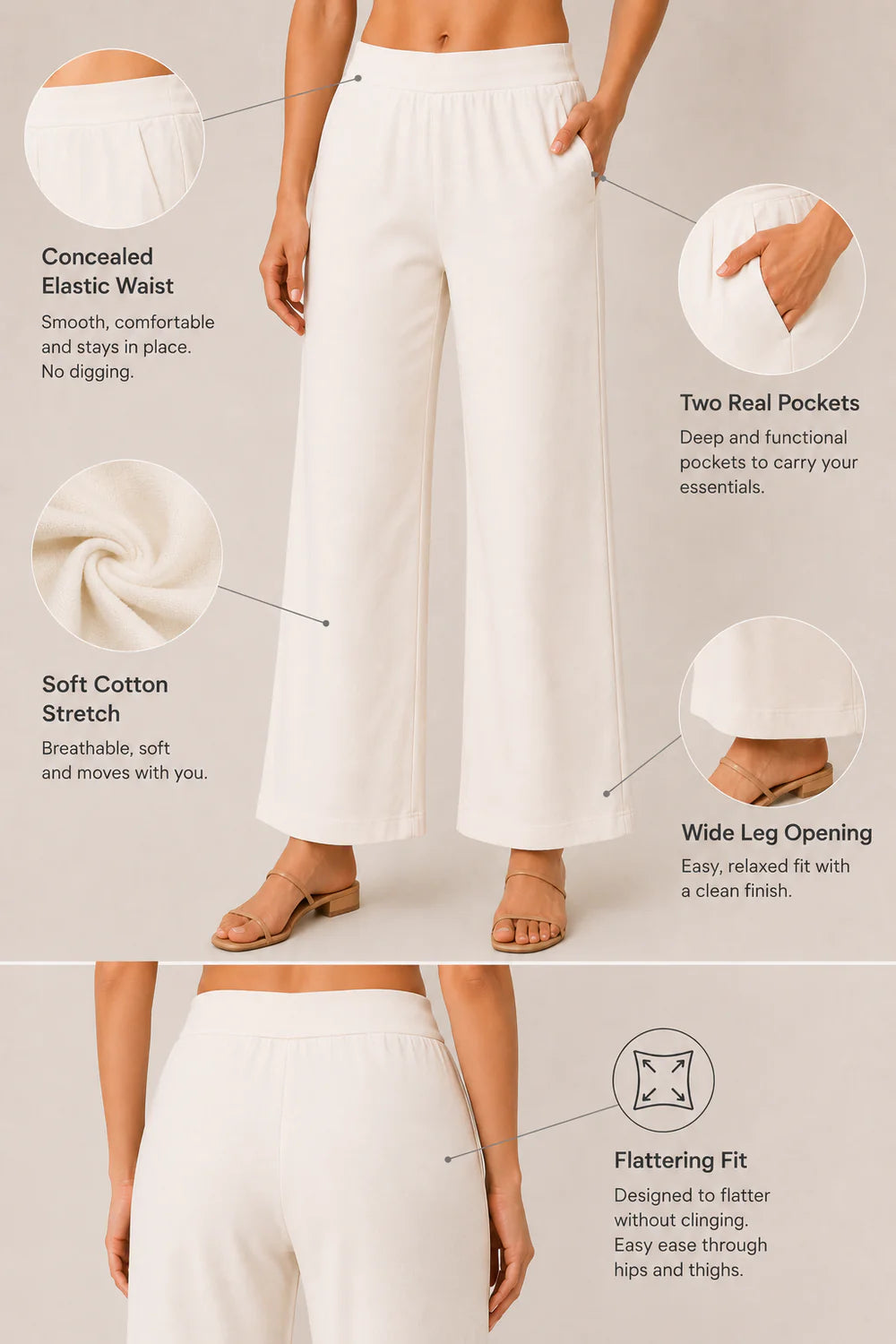 The Easy Pant in Off-White