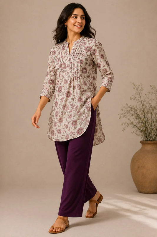 The Easy Pant in Plum