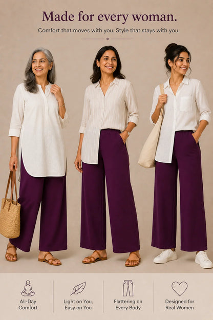 The Easy Pant in Plum