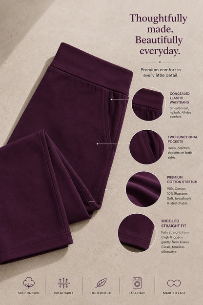 The Easy Pant in Plum