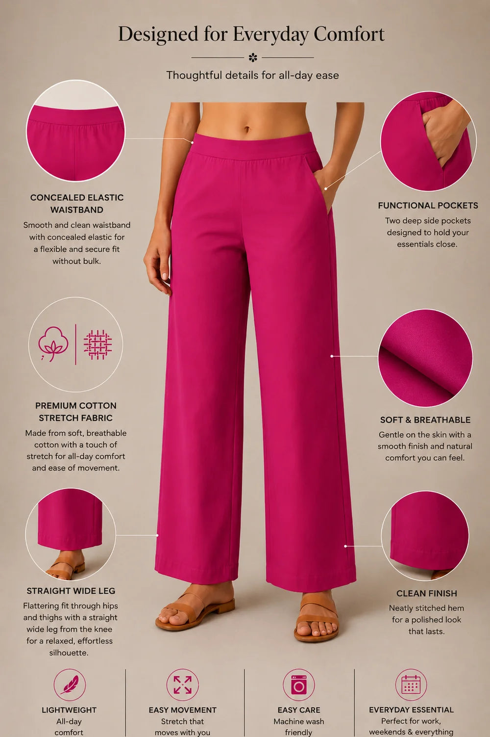 The Easy Pant in Rani