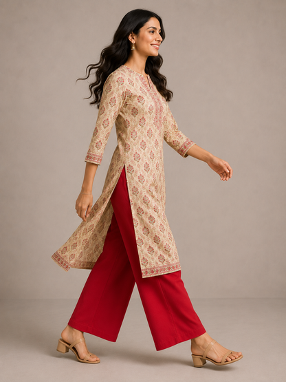 The Easy Pant in Red