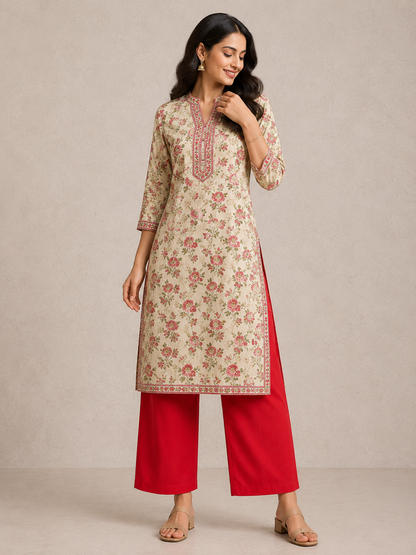The Easy Pant in Red