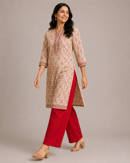 The Easy Pant in Red