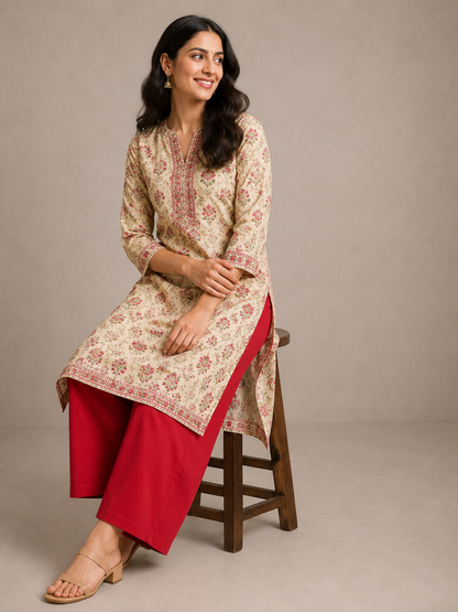 The Easy Pant in Red