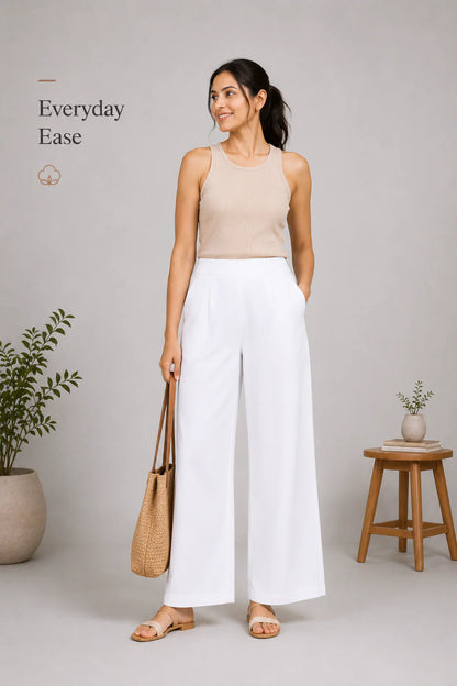 The Easy Pant in White