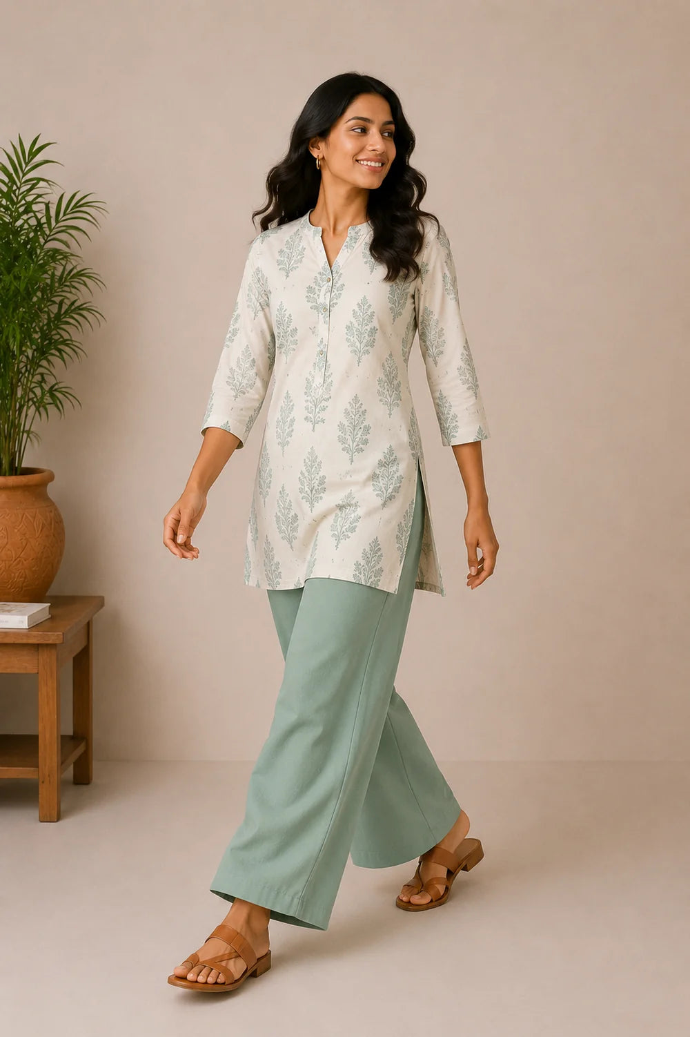 The Easy Pant in Surf Green