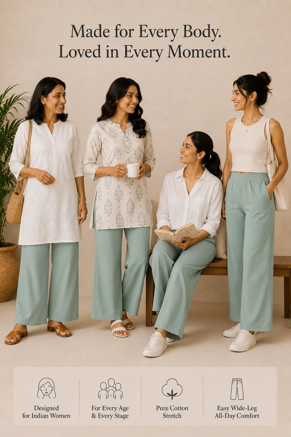The Easy Pant in Surf Green