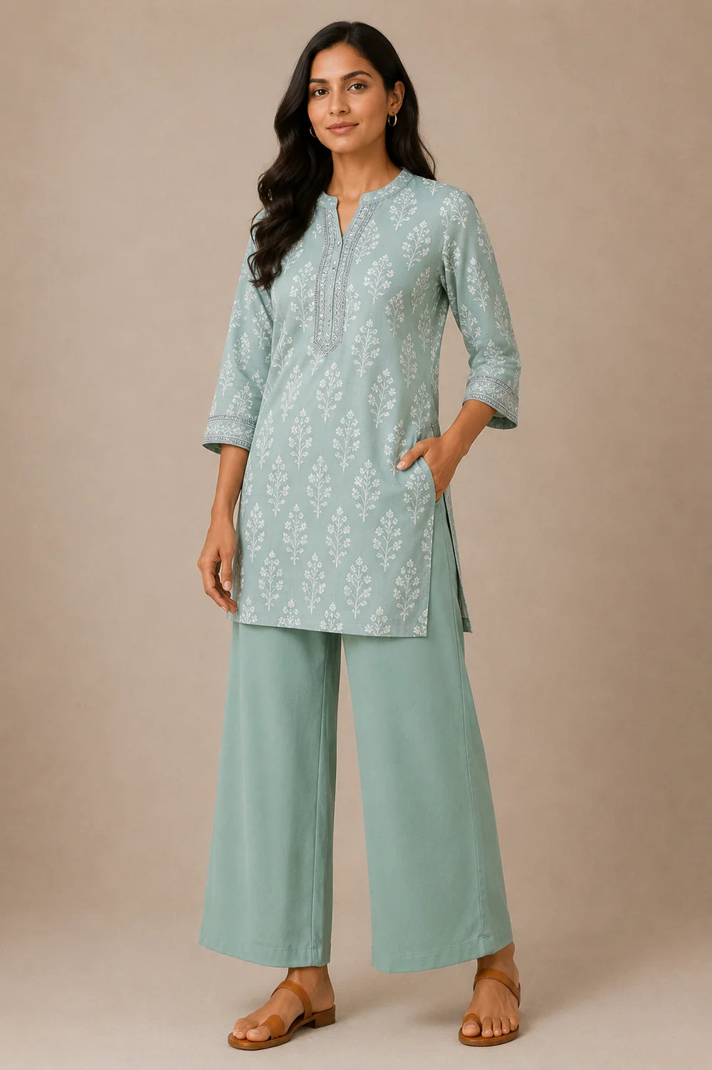 The Easy Pant in Surf Green