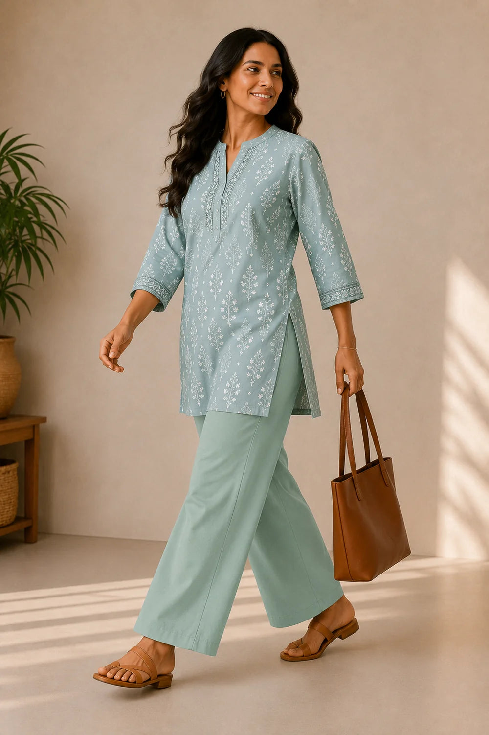 The Easy Pant in Surf Green