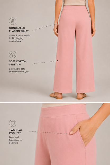 The Easy Pant in Blush Pink