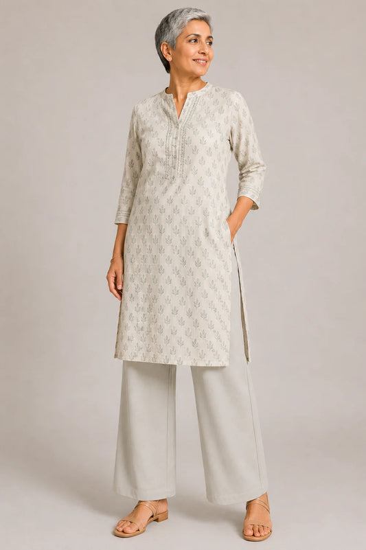 The Easy Pant in Silver Green